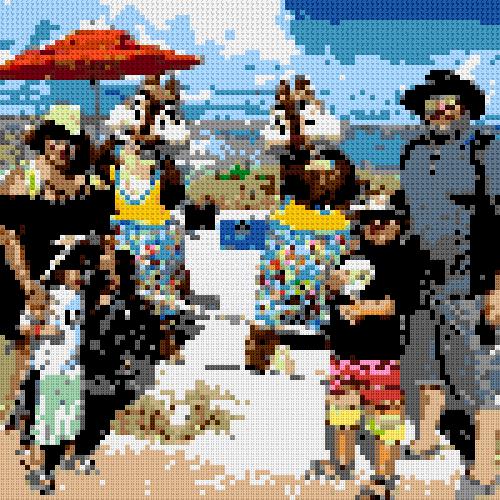 Custom Brick Mosaic