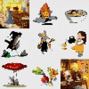 Custom Brick Mosaic